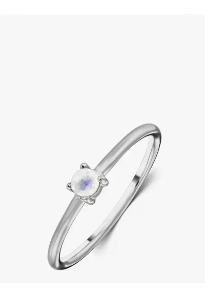 Inel din argint Birthstone June - Piatra Lunii