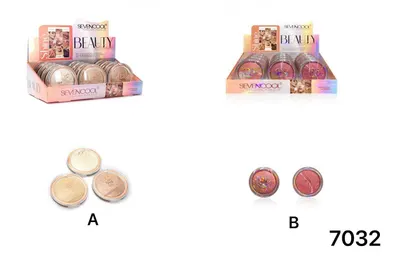 Blush Engros și Iluminator Cremos Beauty Believe Sevencool, 7032