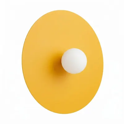 Aplică de perete galbenă din metal ø 50 cm AKE – Thoro
