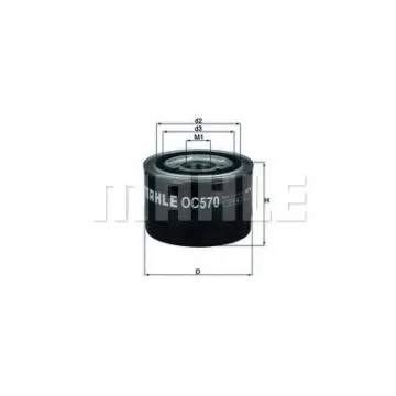 Filtru ulei MAHLE ORIGINAL OC 570