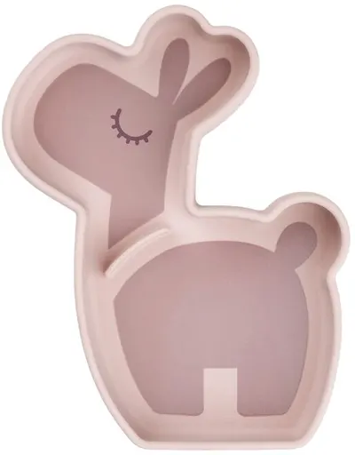 Farfurie din silicon cu vacuum Done by Deer - Stick&Stay, Lalee, Pudră