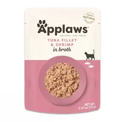 Applaws Tuna Fillet with Shrimp, plic, 70 g