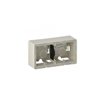 2-modul aparent-doza montaj Valena Life - 160 x 89 x 44.8 mm - ivory