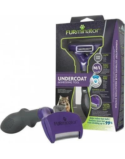 FURMINATOR Undercoat deShedding pentru pisici cu parul lung M/L