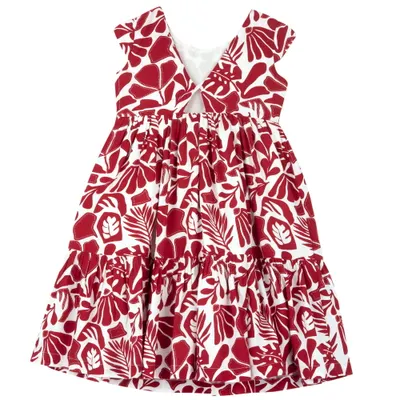 Rochie copii Chicco, rosu cu bej, 01993-70MC