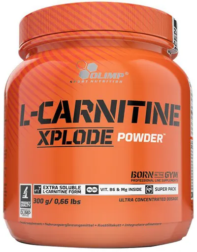 L-Carnitine Xplode, portocală, 300 g, Olimp
