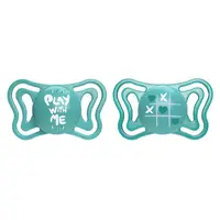 Set 2 suzete bebelusi, Chicco, Physio Forma, Silicon moale, Suprafata Soft Sense, Fosforescente, 16-36 luni, Albastru