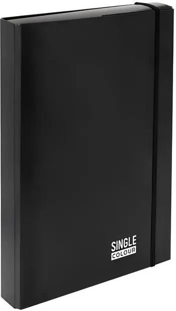 Cutie cu bandă elastică Spree Single Color - A4, negru