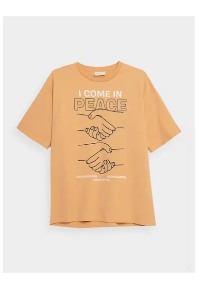 Tricou barbati - 302862665 - Bumbac - Portocaliu