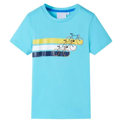 Tricou pentru copii cu mâneci scurte, turcoaz, 140