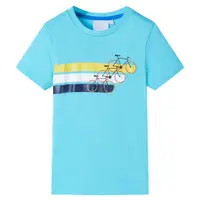 Tricou pentru copii cu mâneci scurte, turcoaz, 140