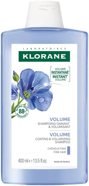 Klorane Flax Șampon pentru volum, 400 ml