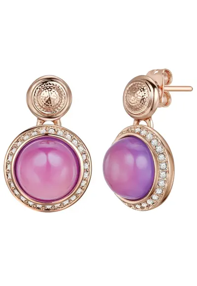 Cercei cu tija placati cu aur de 14K - Auriu rose