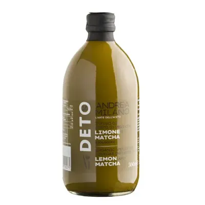DETO BIO Oțet de Mere Nefiltrat cu Matcha și Lămâie, 500ml | Andrea Milano