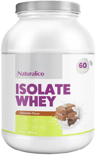 Isolate Whey, ciocolată, 1800 g, Naturalico