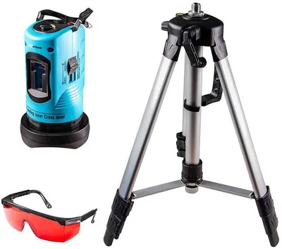 Nivelă laser Top Strong - 279912, cu trepied, ochelari de protecție și geantă