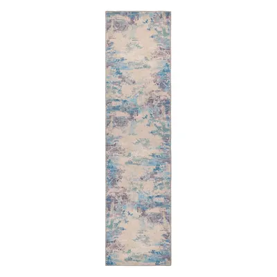 Covor tip traversă albastru/mov lavabil din amestec de fibre reciclate 60x230 cm Reid – Flair Rugs