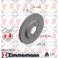 Disc frana ZIMMERMANN 600.3232.20