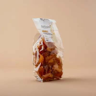 Ananas deshidratat osmotic infuzat in suc de mere 200g