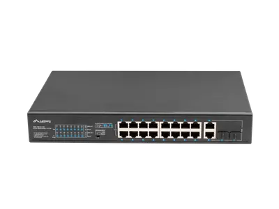 Switch 16x 100 Mb PoE+ / 2x 1 Gb / 1x SFP, fara management, rack 10" & 19", Gigabit Ethernet, 150W