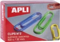Clips Apli - culori mixte, 32 mm, 100 bucăți