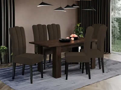 Set Masa Venetia extensibila + 6 Scaune Wog Vardo 43