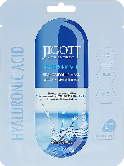 Jigott Mască de față Hyaluronic Acid, 27 ml