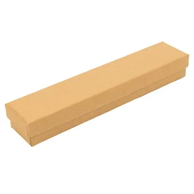Cutie hârtie kraft pentru bijuterii cu suport negru în interior (set 10 buc) - 21x4,5x3cm