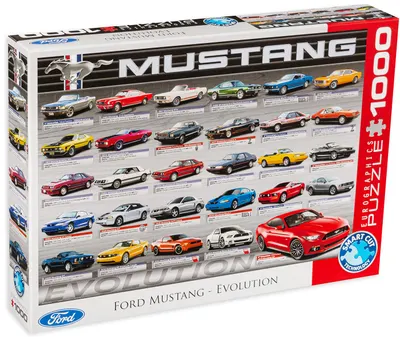 Puzzle Eurographics din 1000 de piese - Dezvoltarea automobilelor Ford Mustang