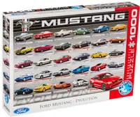 Puzzle Eurographics din 1000 de piese - Dezvoltarea automobilelor Ford Mustang