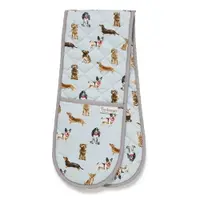 Suport dublu din bumbac Cooksmart ® Curious Dogs