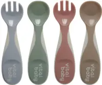 Set de tacâmuri pentru alimentație independentă Vital Baby - Multicolor, 4 buc