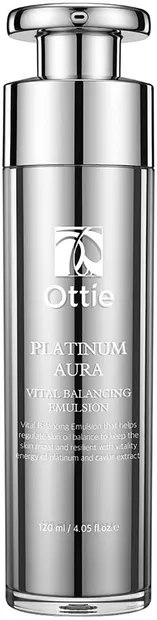 Ottie Platinum Aura Vital Emulsie facială rejuvenator cu caviar negru și platină, 120 ml