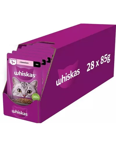 WHISKAS Adult somon in sos plicuri 28x85g hrana pisici adulte