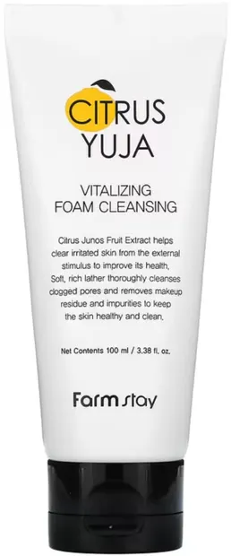 FarmStay Citrus Yuja Spumă de curățare facială, 100 ml