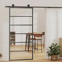 Gossi usa glisanta cu set feronerie, 90x205 cm, sticla esg/aluminiu