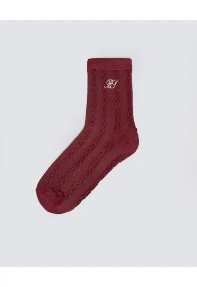 Sosete scurte cu detaliu broderie Brajda