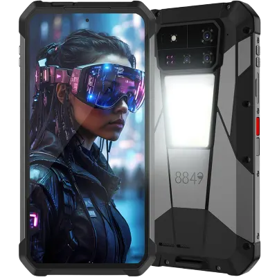 Telefon Unihertz TANK 4 Pro, 5G, Dual SIM, AMOLED 6.73 120Hz, Dimensity 8300 Ultra, 16GB RAM, 512GB, NFC, Proiector Video HD 100Lm, 11600mAh, Android 15