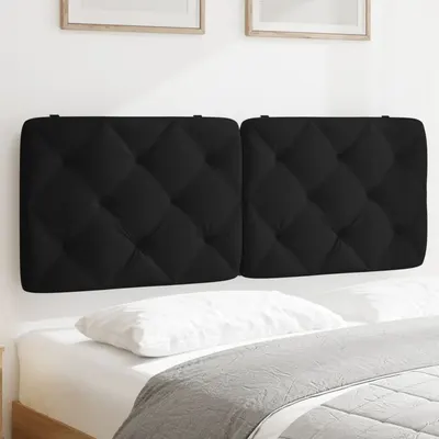 vidaXL Pernă tăblie de pat, negru, 140 cm, catifea