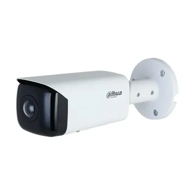 Camera supraveghere IP exterior Dahua WizSense IPC-HFW3441T-AS-P-0210B, 4 MP, 2.1 mm, IR 20 m, slot card, unghi 180 grade, microfon, PoE