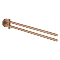 Suport prosop Grohe Essentials 40371DL1, 449 mm, 2 brate, pivotant, fixare ascunsa, mat, Warm Sunset