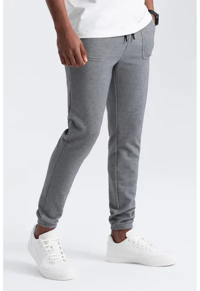 Pantaloni de trening cu talie ajustabila - Gri inchis