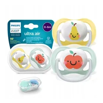 Avent Suzete Ultra Air pentru 0-6 luni SCF080/17, 2 bucati