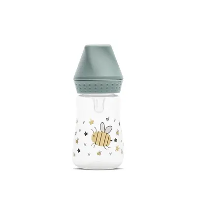 Biberon My Friend tetina moale din silicon 0 luni+ 125 ml Iceberg Green