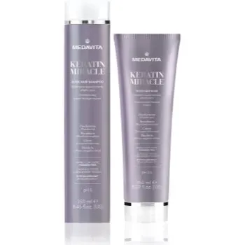 Medavita Keratin Miracle Sleek Hair Kit set pentru catifelarea si hranirea parului uscat si indisciplinat