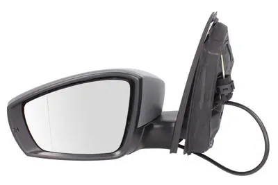 Oglinda stanga potrivit VW POLO 2009-2014 - mecanica asferic, crom, grunduita