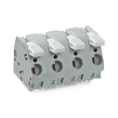 PCB terminal block; lever; 6 mm²; Pin spacing 12.5 mm; 9-pole; CAGE CLAMP®; 6,00 mm²; gray
