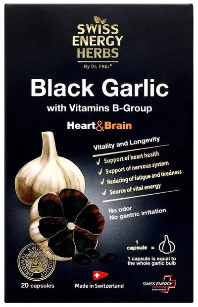 Black Garlic, 20 capsule, Swiss Energy