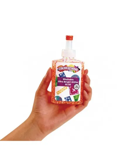 Lipici cu sclipici portocaliu ultra strălucitor, 118 ml