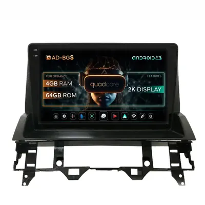 Navigatie 2K Mazda 6 (2002-2008), Android, S-Quadcore 4GB RAM + 64GB ROM, 10.36 Inch - AD-BGS100042K+AD-BGRKIT321V2